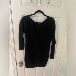 White House Black Market XS Black Casual Sweater Dress